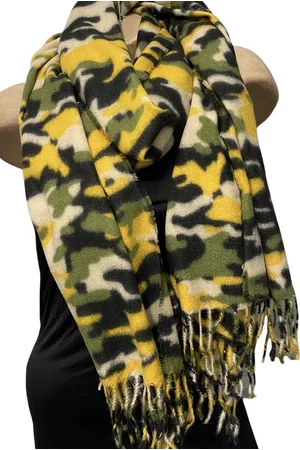 Merkloos Sjaal herfst/winter met legerprint