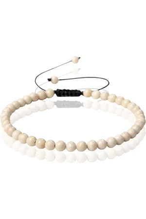 Memphis No.1 Armband - 4mm White Fossil
