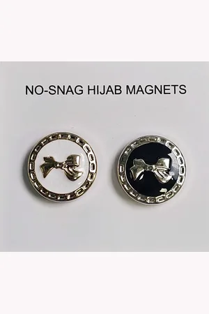 Fako Bijoux® 2x Magnetische Broche - Magneetbroche - Hoofddoek Magneet - Sjaal - Hijab Accessoires - Abaya - 18mm - 2 Stuks - Bow Tie