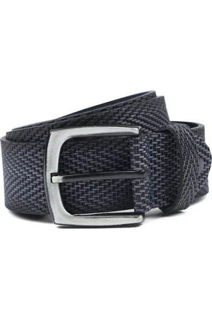 Suitable Riem Structuur Leer Navy