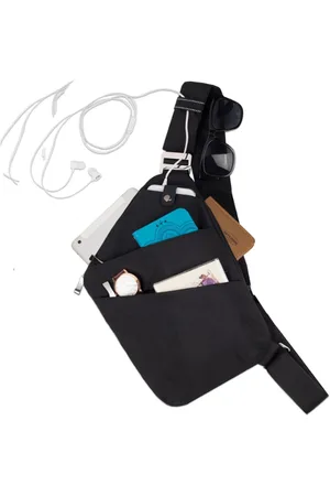 Merkloos Schoudertas, Anti-Diefstal Sling Bag, Kleine schoudertas voor heren, Borsttas, Herentas, Klein, Crossbodytas Heren, 1.1, Eigentijds