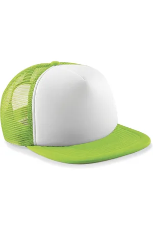Beechfield Junior Vintage Snapback Trucker Lime Green/White