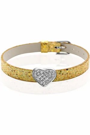 Montebello Armband Akoi GB - Dames - PU leer - Bedel - Hart - Zirkonia - 20.5 cm