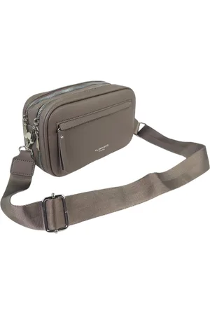 Flora & CO Flora&Co - Paris - Crossbody handtas - 2 vakken met rits - instelbare riem - taupe