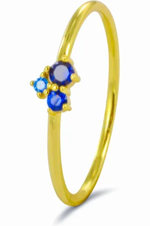 Silventi 9SIL-21661 Zilveren Ring - Dames - Drie Zirkonia Steentjes - - 5,2 x 5,2 mm