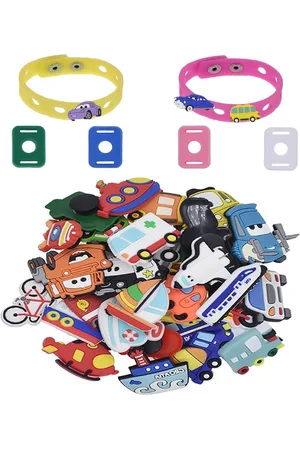Merkloos PVC Schoen Charmes Cartoon-schoenbedels - Set van 50 met Schoenveteradapters - Feestdecoratie en Kerstcadeaus voor Kinderen