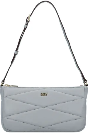 DKNY Leren Schoudertas Avondtas Eve Tz Demi Hand Bag Lichtgrijs