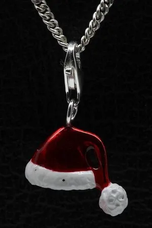 MOOYE Zilveren Kerstmuts hanger én bedel