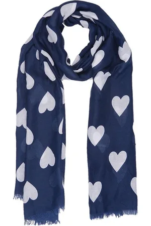 Clayre & Eef Sjaal 90x180cm blauw