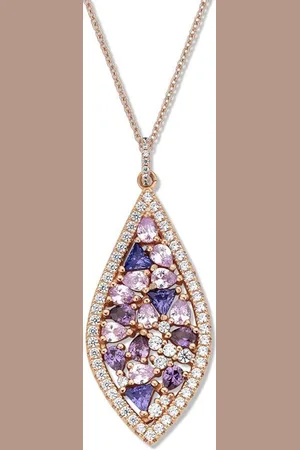 Velini Jewels P6554MC -Hanger+Ketting -925 Zilver -Gekleurde Cubic Zirkonia