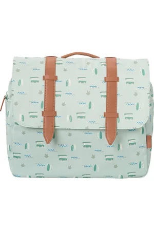 Fresk Boekentas voor Kinderen - 33 x 24 x 9 cm - Rugzak - Schooltas - Verstelbare Schouderriemen en Kliksluiting - Rugtas - Logeertas - Mintgroen