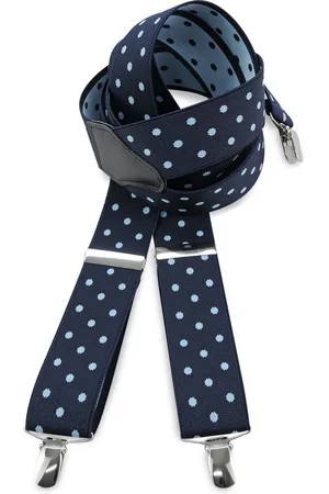 We Love Ties Bretels - Bretels blauw met lichtblauwe polkadots
