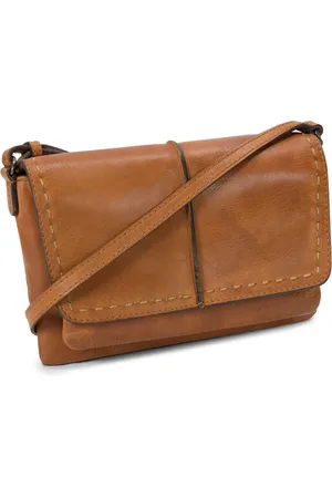 Bag2Bag Pori - Crossbodytasje - Schoudertasje - Leer - Sierstiksel - - Cognac - bohemian