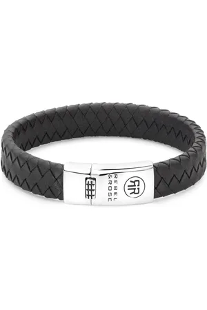 Rebel & Rose Braided Flat 925 Anthracite RR-L0153-S-19 cm