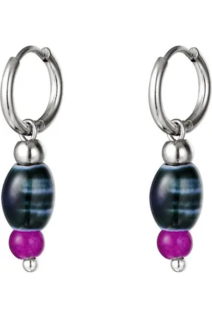Yehwang Oorbellen met Gekleurde Charm Small