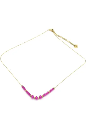 The Musthaves Ketting met Glaskralen - RVS - Lengte 39-44 cm