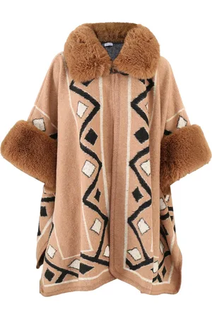 Emilie Scarves Poncho - omslagdoek - cape - vest - beige camel