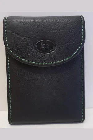 LEATHER DESIGN LD Green Line Pasjesmap - Creditcardhouder