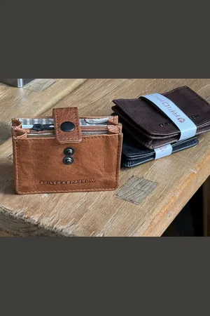 Spikes&Sparrow Leren RFID Portemonnee / Creditcardhouder - Leah - Zwart