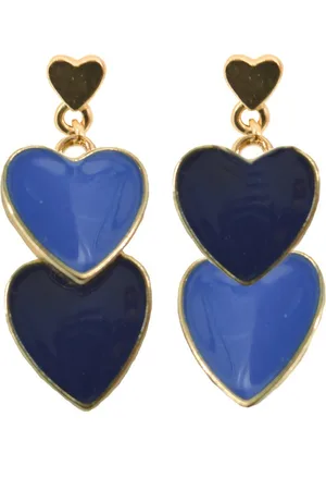 Fashion Favorite Double Hearts Oorbellen - | 2,9 x 1,2 cm | Bijoux / Staal |