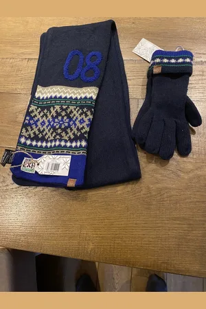 sarlini Gebreide kinder handschoenen van het merk Sarlin Dark Blue