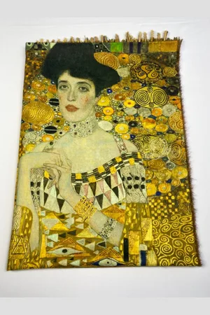 Merkloos Sjaal schilderij Gustav Klimt Adele van dikker materiaal met 2 kanten (1 effen)