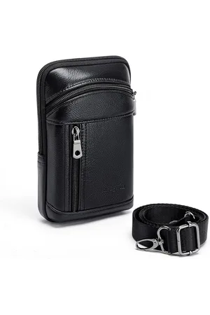 Merkloos Cross Body Tas - Leren Schoudertas voor Heren – Compact, stijlvol en multifunctioneel