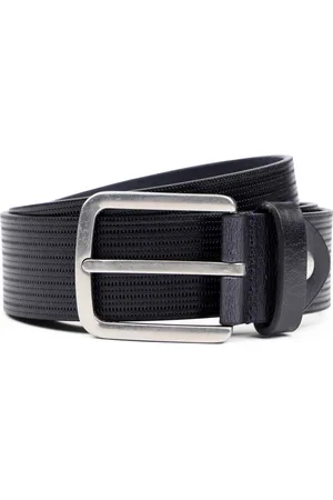 Suitable Riem Structuur Leer Navy