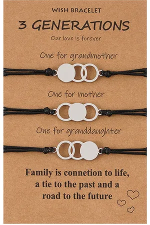 Bixorp Friends Vriendschapsarmbandjes voor 3 met Generatie Cirkels - BFF ArmbandMeisjes - Best Friends Armband Vriendschap Cadeau voor Drie