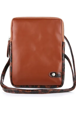MICHELLE Print Brown - Crossbodytas - Schoudertas - Telefoontas - PU leer - 18 x 23 cm - Unisex