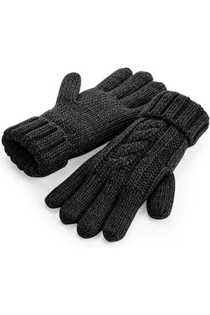 Beechfield Gebreide melange handschoenen in het voor volwassenen S/M