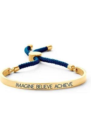 Key Moments 8KM BC0032 Open Bangle 5mm Imagine Believe Achieve - donker blauw
