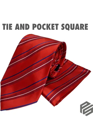 Merkloos Mens Tie and Pocket Square set High Quality shine