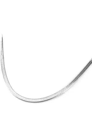 Lazy Cat Platte Slangenketting - Roestvrij Staal - Stalen Ketting - 50cm