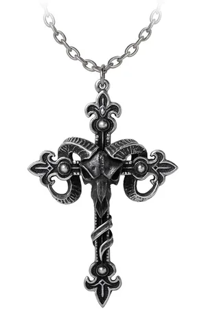 Alchemy Cross of Baphomet Ketting - Zilverkleurig