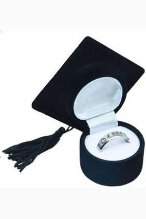 Merkloos Ringdoosje geslaagd - eindexamen - afstudeerhoed - - motarboard - universitair - examenfeest - cadeau - school - middelbare - bachelor - HBO - propedeuse - rijexamen