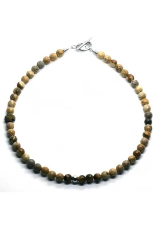 IBIZA MEN MENS JEWELLERY Jongens ketting jaspis 36 cm - IbizaMen KIDS