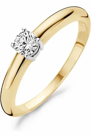 Blush Ring 1067BZI - Geel en Wit (14Krt.) met Zirconia