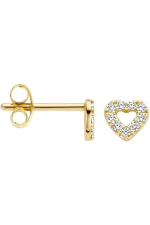 Blush Oorbellen 7299YZI 14k Hartvorm met Zirkonia