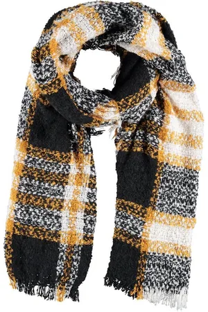sarlini Winter Sjaal Dames Sjaal Oker-Zwart