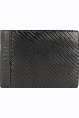 Bugatti Leren Portemonnee Comet Wallet With Flap Zwart
