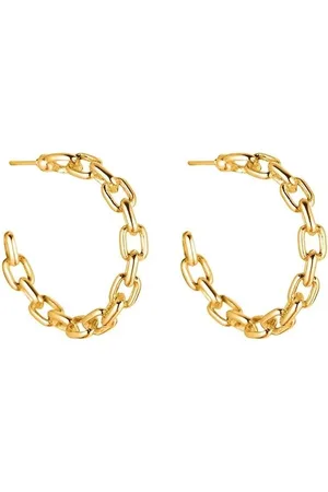 Dottilove Ø28mm Kettingschakel Oorringen - Dames Oorbellen - Roestvrij Stalen - Gold Plated
