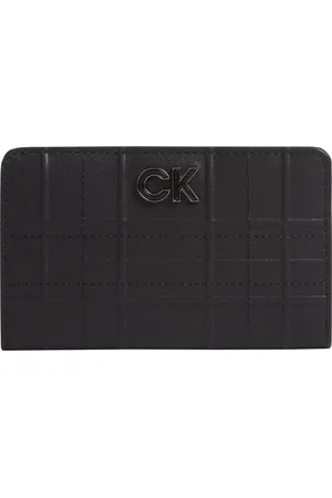Calvin Klein Re-lock bifold french quilt portemonnee - RFID - dames - black