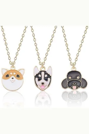 Kasey Kinderketting Honden - Goudkleurig - Set van 3