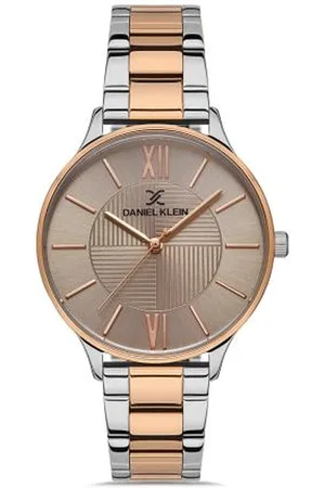 Daniel Klein DK.1.13243-3 - Horloge - Analoog - Dames - Vrouwen - stalen band - Metaal - Rond - Zilverkleurig - Rosékleurig
