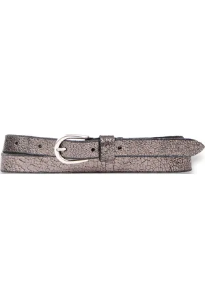 LEGEND Dames - Leren riem - Metallic - 90 cm