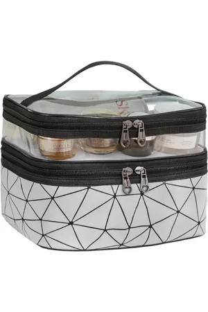 Fashion Favorite Toilettas - Make Up Tas Geometric | Kunstleer / Polyester | 23,5 x 16,5 x 14 cm