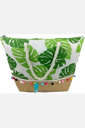 Luna Tropical Leaves Strandtas Shopper Beach Bag Trendy Tas
