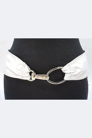 A-zone Nappa afhangceintuur - heren en dames riem - 8 cm breed - - Echt Soft Nappa Leder - Taille: 85cm - Totale lengte riem: 100cm