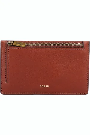 Fossil Sleutelgeval Kaarthoes Logan Zip Coin Bruine